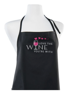 Rhinestone Blk Apron