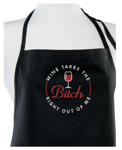 Rhinestone Blk Apron