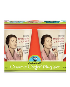 Set of Two Retro Coffee Cups